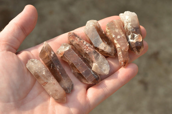 Natural Small Red Hematoid Quartz Crystals & Clusters  x 35 From Karoi, Zimbabwe - TopRock