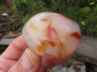 Polished Bright Red/ Orange Medium Sized Carnelian Palm Stones / Gallets - sold per kg - From Madagascar - TopRock