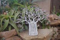 Hand Made Amethyst Gemstone Art Baobab Tree  x 1 From South Africa