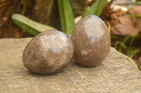 Polished Large Morion Smokey Quartz Eggs x 4 From Madagascar - TopRock