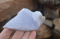 Natural Blue Lace Agate Geode Specimens x 6 From Nsanje, Malawi