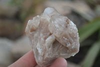 Natural Small White Phantom Smokey Quartz Clusters x 12 From Luena, Congo