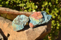 Natural Rough Cobbed Shattuckite Specimens  x 5 From Namibia - TopRock