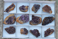 Natural Dark "Amethystos" Amethyst Clusters  x 12 From Kwaggafontein, South Africa - TopRock