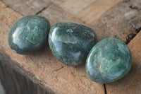 Polished Emerald Fuchsite Quartz Palm Stones With Pyrite & Mica Specks  x 12 From Madagascar - Toprock Gemstones and Minerals 