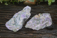 Natural Large Stichtite & Serpentine Cobbed Specimens x 2 From Barberton, South Africa