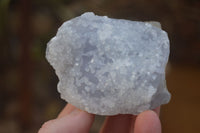 Natural Blue Lace Agate Geode Specimens x 6 From Nsanje, Malawi