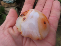 Polished Bright Red/ Orange Medium Sized Carnelian Palm Stones / Gallets - sold per kg - From Madagascar - TopRock