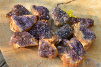 Natural Dark "Amethystos" Amethyst Clusters  x 12 From Kwaggafontein, South Africa - TopRock