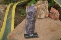 Polished Deep Purple Lepidolite Point  x 1 From Madagascar - TopRock