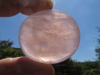 Polished Highly Selected Rose Quartz Palm Stones / Gallets - sold per kg - From Antsirabe, Madagascar - TopRock