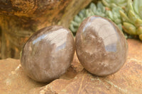 Polished Large Morion Smokey Quartz Eggs x 4 From Madagascar - TopRock