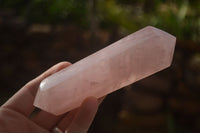 Polished Double Terminated Pink Rose Quartz Points  x 4 From Ambatondrazaka, Madagascar - TopRock