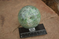 Polished  Green Chrysoprase Spheres  x 3 From Ambatondrazaka, Madagascar