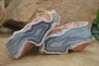 Polished Banded River Agate Nodules  x 6 From Sashe River, Zimbabwe - Toprock Gemstones and Minerals 