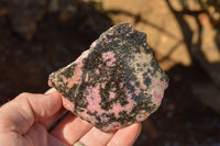 Polished One Side Polished Rhodonite Free Forms  x 6 From Ambindavato, Madagascar - TopRock