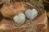 Polished Purple Flash Labradorite Hearts x 6 From Tulear, Madagascar - TopRock