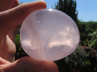 Polished Highly Selected Rose Quartz Palm Stones / Gallets - sold per kg - From Antsirabe, Madagascar - TopRock