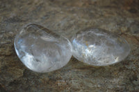 Polished Optic Rock Crystal Quartz Galet / Palm Stones x 12 From Madagascar