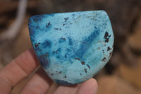 Polished Blue Shattuckite Free Forms  x 5 From Namibia