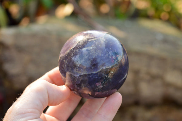 Polished Specular Purple Mica Lepidolite Spheres  x 4 From Madagascar - TopRock