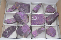 Polished Metallic Purpurite Free Forms With Matte Finish x 12 From Erongo, Namibia - Toprock Gemstones and Minerals 