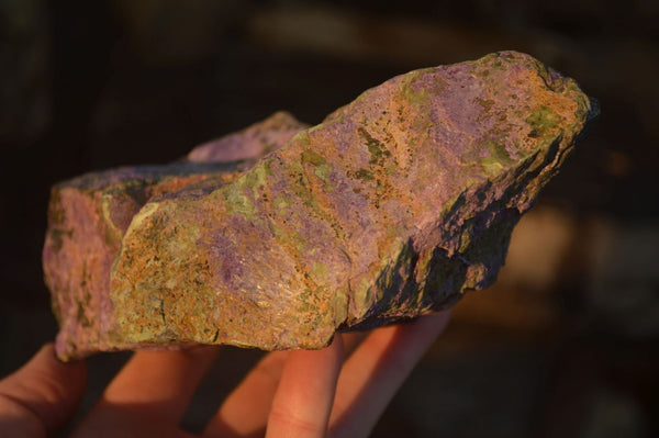 Natural Large Stichtite & Serpentine Cobbed Specimens x 2 From Barberton, South Africa