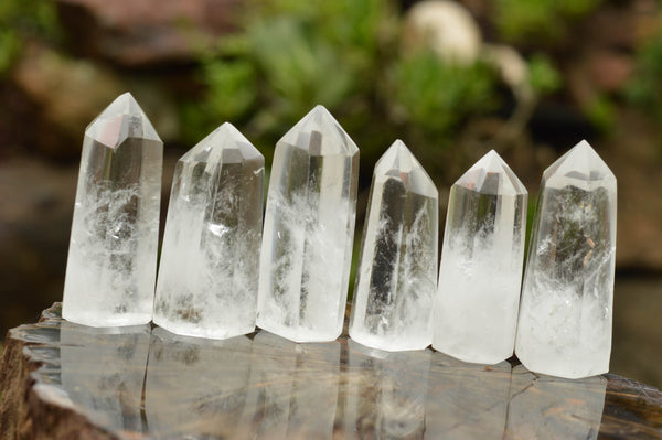 Polished Clear Quartz Crystal Points x 24 From Madagascar - TopRock