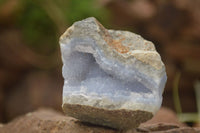 Natural Blue Lace Agate Geode Specimens x 6 From Nsanje, Malawi