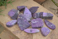 Polished Metallic Purpurite Free Forms With Matte Finish x 12 From Erongo, Namibia - Toprock Gemstones and Minerals 