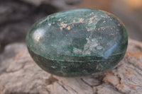 Polished Emerald Fuchsite Quartz Palm Stones With Pyrite & Mica Specks  x 12 From Madagascar - Toprock Gemstones and Minerals 