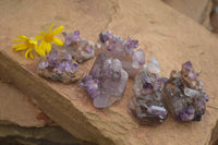 Polished Artificially Made Amethyst Crystal Clusters  x 6 From Chiredzi, Zambia - TopRock