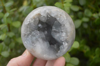 Polished Blue Celestite Egg Geodes  x 3 From Sakoany, Madagascar