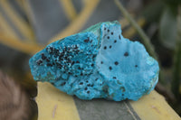 Natural Blue Chrysocolla On Silky Malachite Matrix Specimens  x 6 From Kulukuluku, Congo - Toprock Gemstones and Minerals 