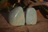 Polished Amazonite Free Forms  x 12 From Zimbabwe