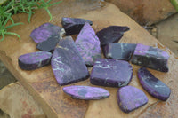 Polished Metallic Purpurite Free Forms With Matte Finish x 12 From Erongo, Namibia - Toprock Gemstones and Minerals 