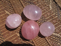 Polished Highly Selected Rose Quartz Palm Stones / Gallets - sold per kg - From Antsirabe, Madagascar - TopRock