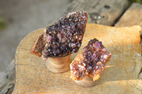 Natural Dark "Amethystos" Amethyst Clusters  x 12 From Kwaggafontein, South Africa - TopRock