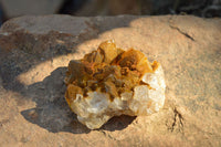 Natural Golden Limonite / Lemonite Quartz Clusters  x 6 From Mwinilunga, Zambia - TopRock