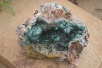 Natural Rare Ball Malachite On Drusy Quartz & Dolomite Matrix  x 1 From Kambove, Congo - Toprock Gemstones and Minerals 