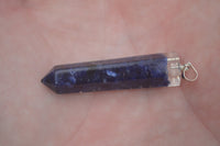 Polished Packaged Hand Crafted Resin Pendant with Sodalite Chips - sold per piece - From Bulwer, South Africa - TopRock