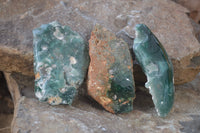 Polished One Side Polished Emerald Mtorolite Plates  x 12 From Mutorashanga, Zimbabwe