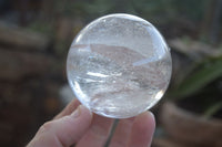 Polished Clear Quartz Crystal Balls  x 2 From Ambatondrazaka, Madagascar