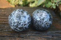 Polished Merlinite Gabbro Spheres  x 4 From Madagascar - Toprock Gemstones and Minerals 