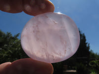 Polished Highly Selected Rose Quartz Palm Stones / Gallets - sold per kg - From Antsirabe, Madagascar - TopRock