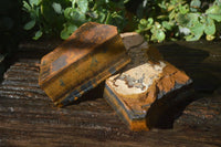 Natural Golden Blue Tigers Eye Specimens  x 2 From Prieska, South Africa - TopRock