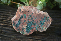 Natural Emerald Dioptase On Red Dolomite Matrix Specimen  x 1 From Likasi, Congo