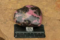 Polished Pink & Black Rhodonite Hearts  x 2 From Ambindavato, Madagascar - TopRock