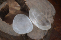 Polished Optic Rock Crystal Quartz Galet / Palm Stones x 12 From Madagascar