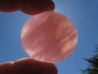 Polished Highly Selected Rose Quartz Palm Stones / Gallets - sold per kg - From Antsirabe, Madagascar - TopRock